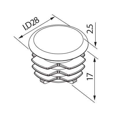 [Plastic Joint]GAP-4P(Tube End Cap)