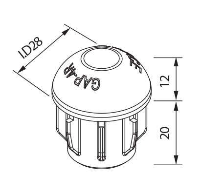 [Plastic Joint]GAP-4R(Rubber Cap)