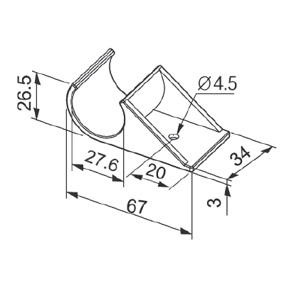 [Plastic Joint]GAP-17(Panel Clip Flat Top)