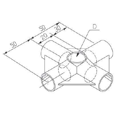 [Plastic Joint]GAP-26B(6-Way)