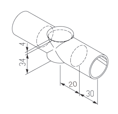 [Plastic Joint]GAP-27A(Straight Stop)