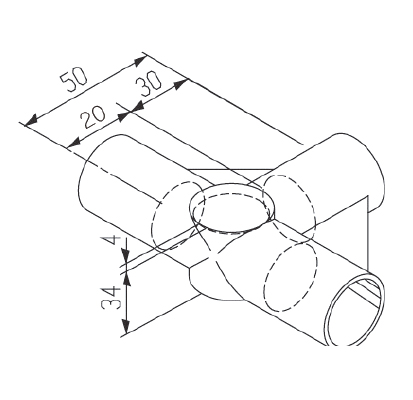 [Plastic Joint]GAP-28A(4-Way Stop)