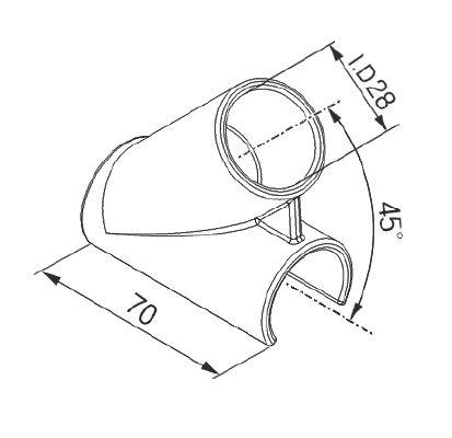 [Plastic Joint]GAP-41(45deg Clip On)