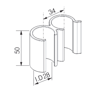 [Plastic Joint]GAP-43(Paralle Clip On Double)