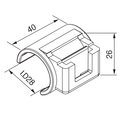 [Plastic Joint]GAP-48(Roller Conveyer Holder (Single))