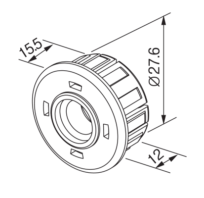 [Plastic Joint]GAP-52A(Roller Conveyer Support  (Without Bearing))