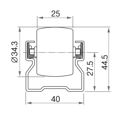 [Quiet noise roller, Pitch:40]GPR4040A/B