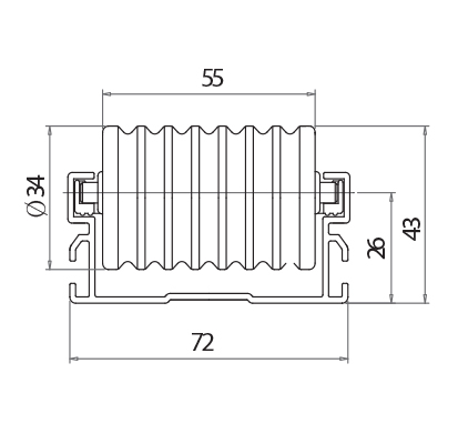 [Quiet noise roller, Pitch:42]GPR7042BF