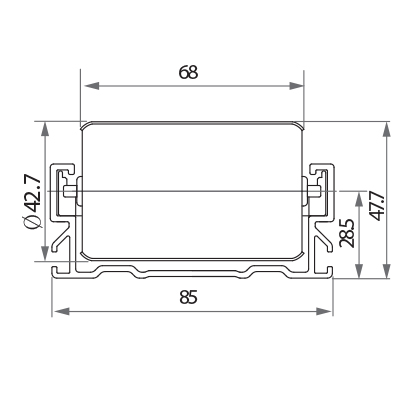 [Recycle STS Covered Roller Track, Pitch:45]GPR8545SR